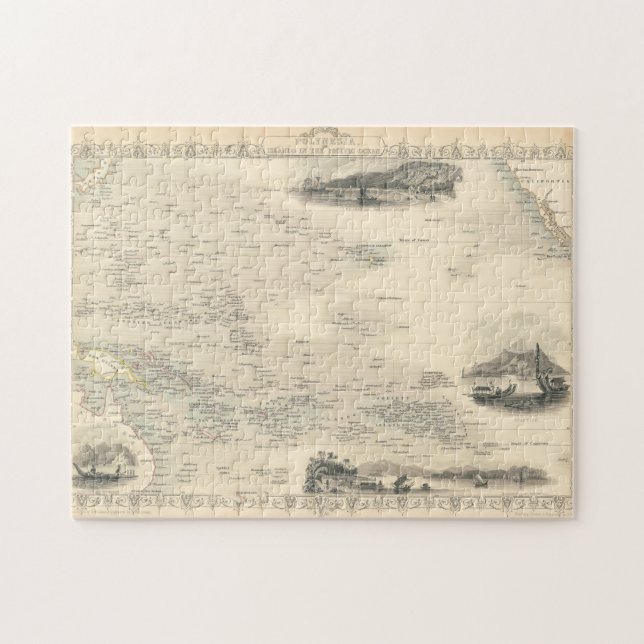 Puzzle Îles de Polynésie | dans l'océan pacifique (Horizontal)