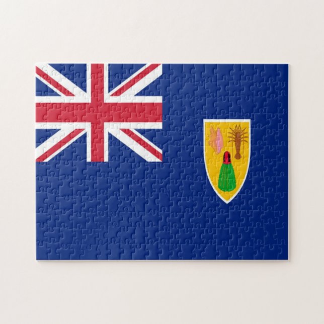 Puzzle Îles Turques et Caïques - Drapeau - (Horizontal)