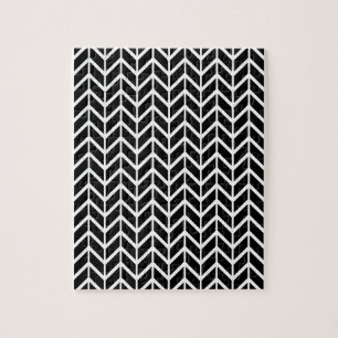 Puzzle Illusion d'optique Chevron noir blanc de cerf