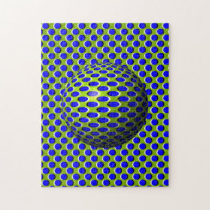 Puzzle Illusion optique à bille bleue