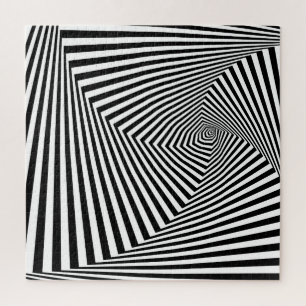 Puzzle Illusion optique : Abstraite géométrique rayée.