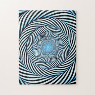 Puzzle Illusion optique du cercle bleu