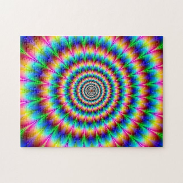 Puzzle Illusion optique en spirale d'arc-en-ciel (Horizontal)