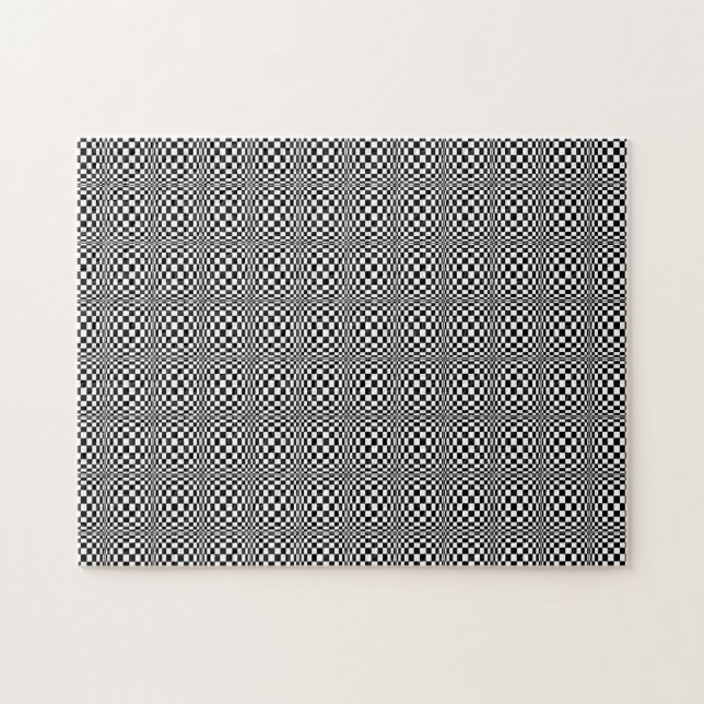 Puzzle Illusion Optique Noir Et Blanc (Horizontal)