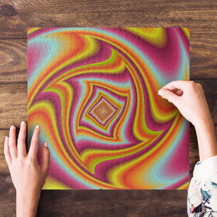 Puzzle Illusion psychédélique colorée Holographique