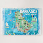 Illustrated Caribbean Travel Map