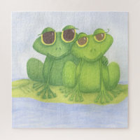Illustration Adorable Frog Lovers