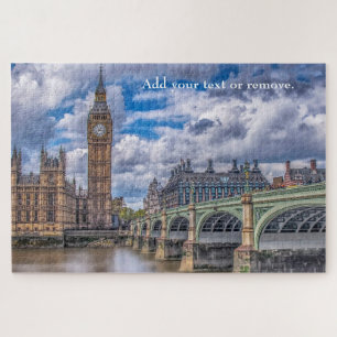 Puzzle Illustration: Big Ben & Westminster Bridge, Londre
