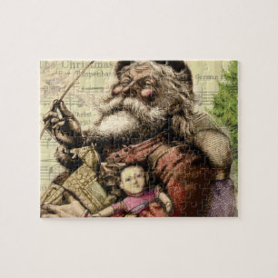 Puzzle Illustration classique de l'arbre du Père Noël joy