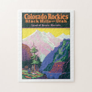 Puzzle Illustration d'affiche de Vintage voyage de