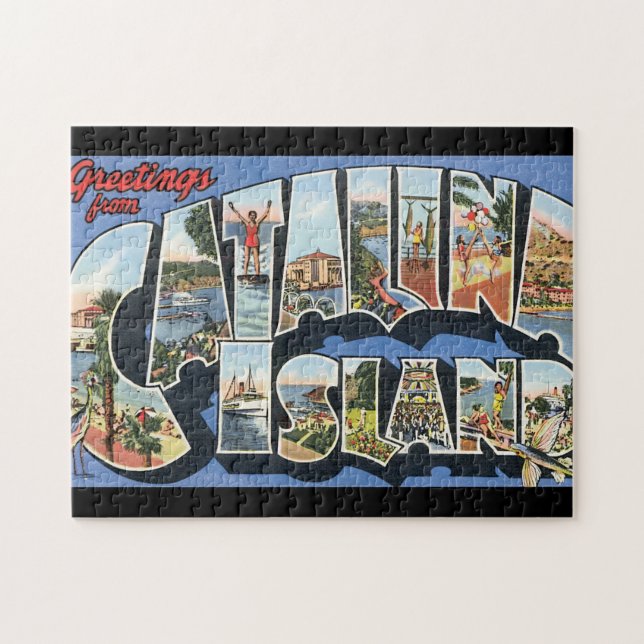 Puzzle Illustration d'affiche de voyage de Catalina (Horizontal)