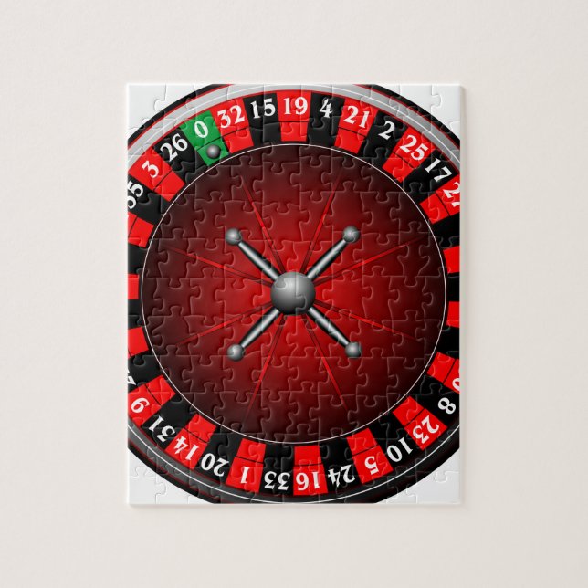 Puzzle Illustration de casino avec roulette (Vertical)