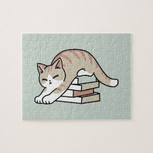 Puzzle Illustration de chat Lover - Curled Up & Cosy