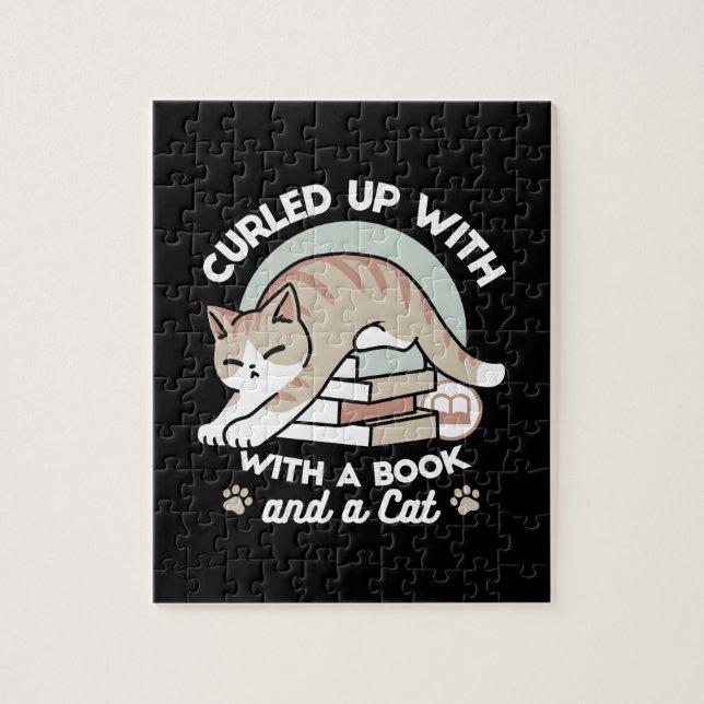 Puzzle Illustration de chat Lover - Curled Up & Cosy (Vertical)