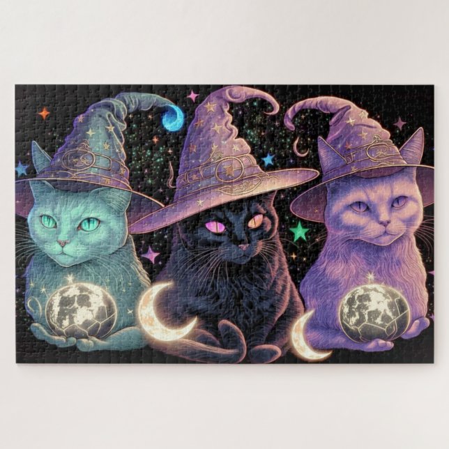 Puzzle Illustration de chats de cuisine majestueuse (Horizontal)