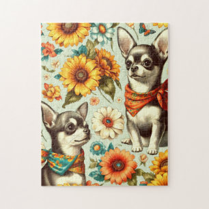 Puzzle Illustration de Cute Retro Chihuahua