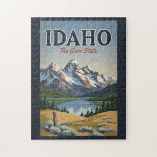 Puzzle Illustration de la chaîne Sawtooth de l'Idaho - Ar
