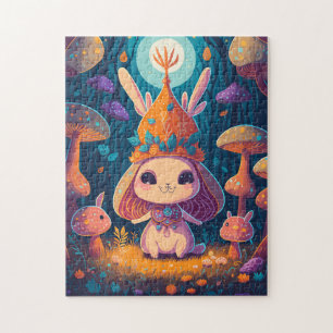 Puzzle Illustration de la forêt de Bunny Queen Imaginaire