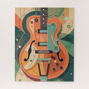 Puzzle Illustration de la guitare électrique rétro