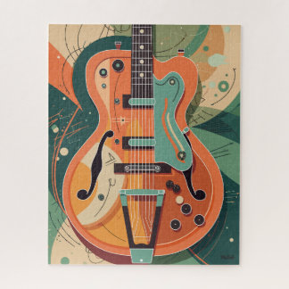 Puzzle Illustration de la guitare électrique rétro