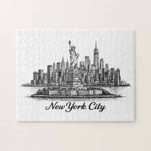 Puzzle Illustration de la ligne d'horizon de la ville de