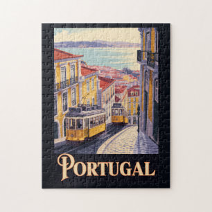 Puzzle Illustration de la skyline de Lisbonne au Portugal