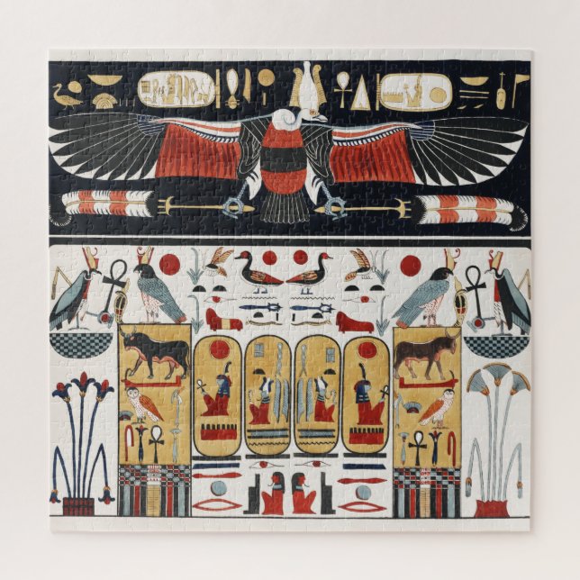 Puzzle Illustration de l'aigle égyptien et art égyptien (Vertical)