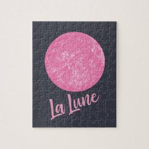 Puzzle Illustration de lune rose mignonne Français La Lun