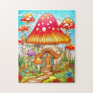 Puzzle Illustration de Maison Champignon Magique