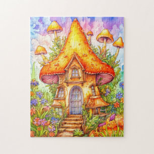 Puzzle Illustration de maison champignon majestueuse