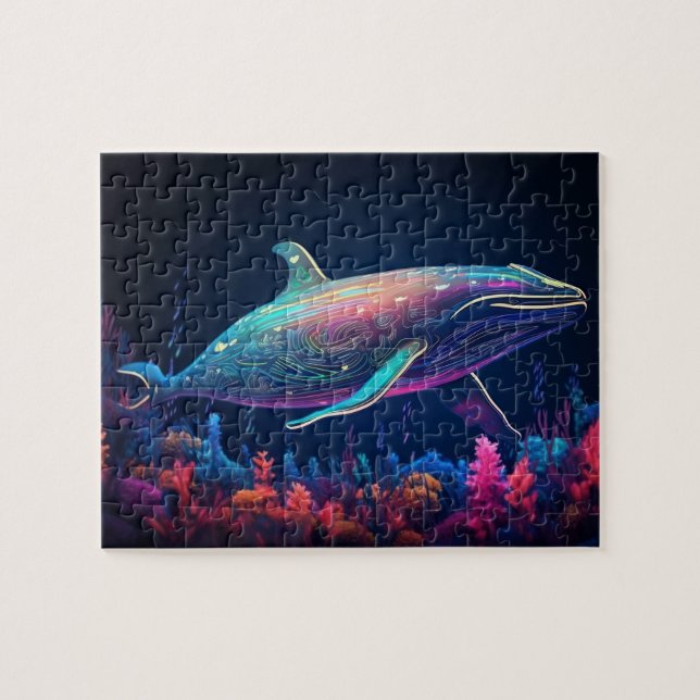 Puzzle Illustration de néon esthétique (Horizontal)