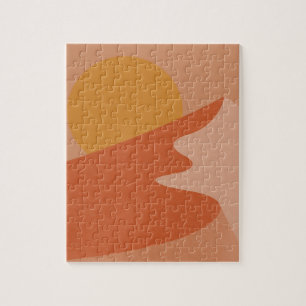 Puzzle Illustration de paysage de montagne désertique abs