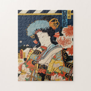 Puzzle Illustration de style Ukiyo-e par Toyohara Kunichi