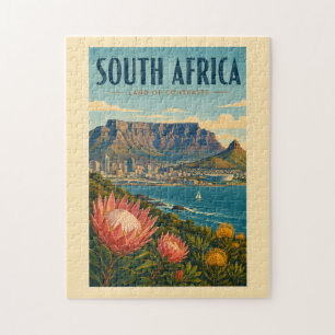 Puzzle Illustration de Table Mountain en Afrique du Sud p