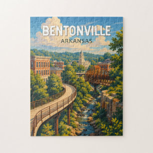 Puzzle Illustration de voyage à Bentonville Arkansas