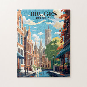 Puzzle Illustration de voyage à Bruges Belgique