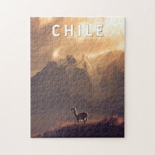 Puzzle Illustration de voyage artistique vintage du Chili