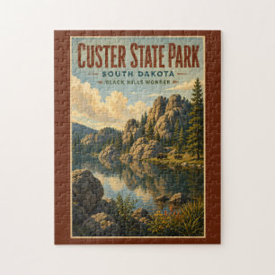 Puzzle Illustration de voyage au Custer State Park, Dakot
