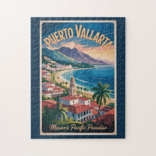 Puzzle Illustration de voyage d'art à Puerto Vallarta au 