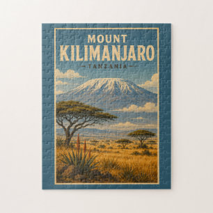 Puzzle Illustration de voyage de l'art du Mont Kilimanjar