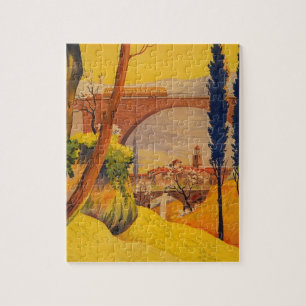 Puzzle Illustration de voyage ferroviaire vintage