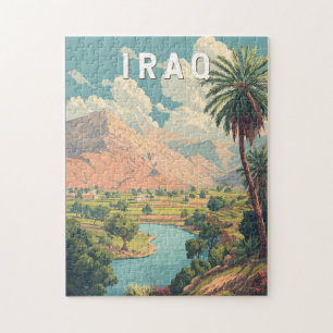 Puzzle Illustration de voyage Irak Art vintage