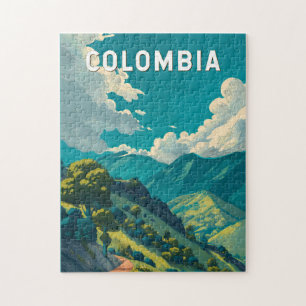 Puzzle Illustration de voyage vintage Colombie