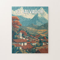 Illustration de voyage vintage El Salvador