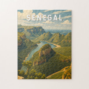 Puzzle Illustration de voyage vintage sur le Sénégal