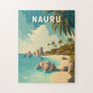 Puzzle Illustration de voyage vintage sur Nauru