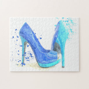 Puzzle Illustration des chaussures bleues