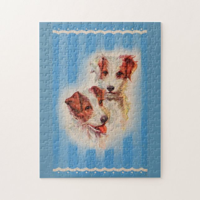 Puzzle Illustration des terriers CUTE Jack Russell (Vertical)