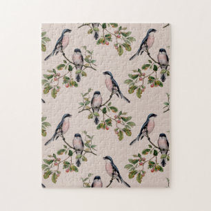 Puzzle Illustration d'oiseaux vintages