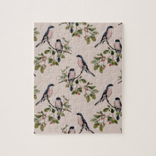 Puzzle Illustration d'oiseaux vintages